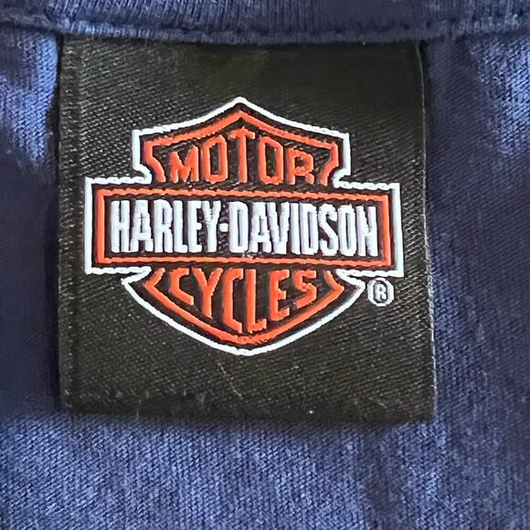 HARLEY‎ DAVIDSON Mackinac Island Michigan Harley Davidson Blue Tee Sz L - Picture 4 of 5